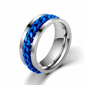 Obrączka BLUE CHAIN classic STAL 316L