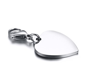 Brelok SERCE idealny do PERSONALIZACJI Stal 316L