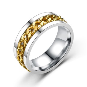 Obrączka GOLD CHAIN classic STAL 316L