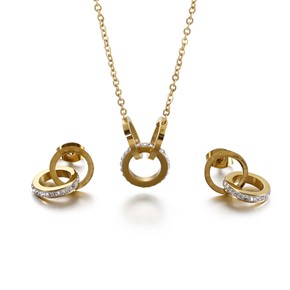 Komplet RZYMSKIE CYFRY stal 316L gold