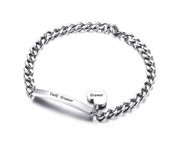 Bransoletka PERSONALIZACJA stal 316L silver
