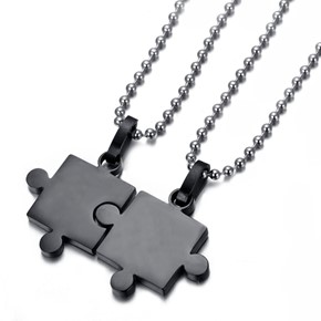 Naszyjniki POKREWNE DUSZE w puzzlach kpl. 2 szt