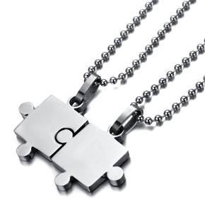 Naszyjniki POKREWNE DUSZE w puzzlach kpl. 2 szt