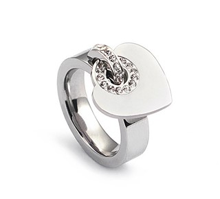 Pierścionek GOD'S HEART stal 316L SREBRNY
